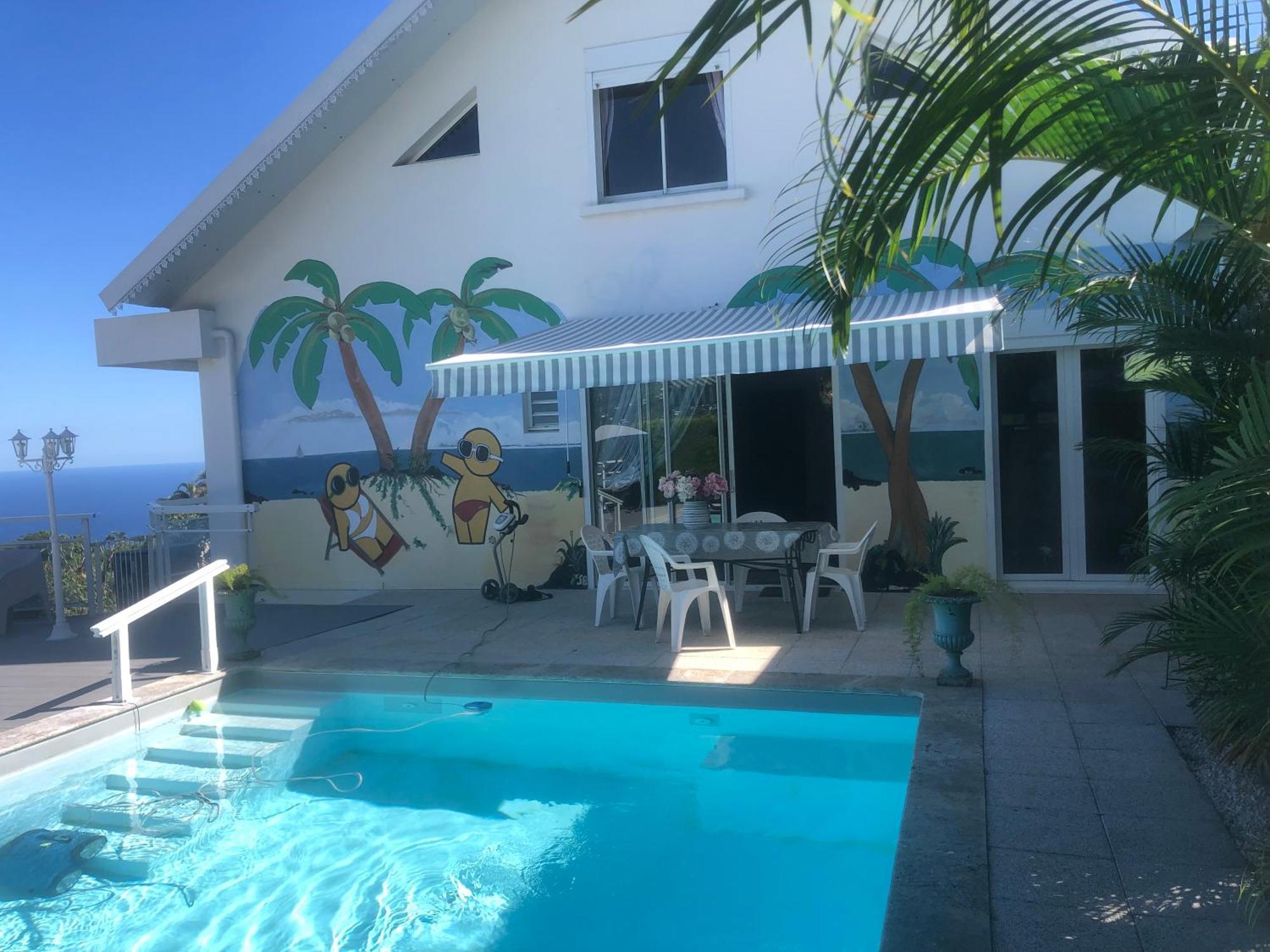 St Leu -Villa d'artiste, superbe vue mer, piscine chauffée Saint-Leu Exterior foto